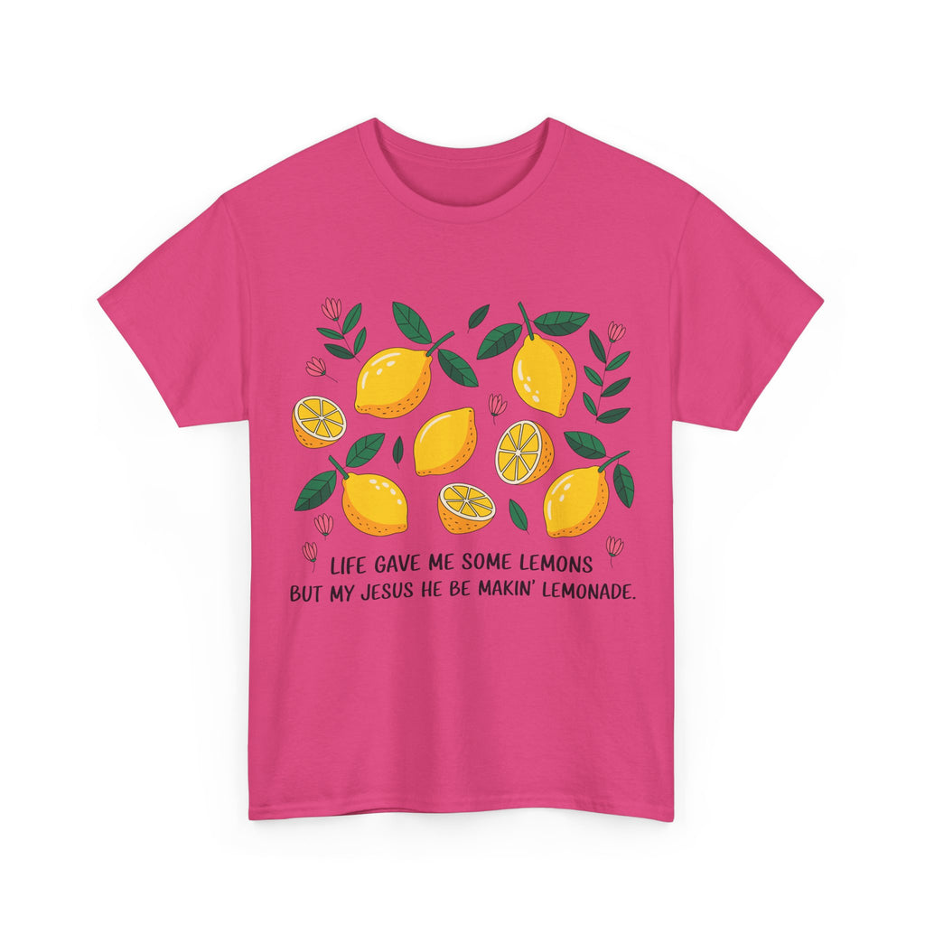 Christian Lemonade Tee — "Life gave me some lemons but my Jesus he be makin’ lemonade"Unisex Cotton Tee