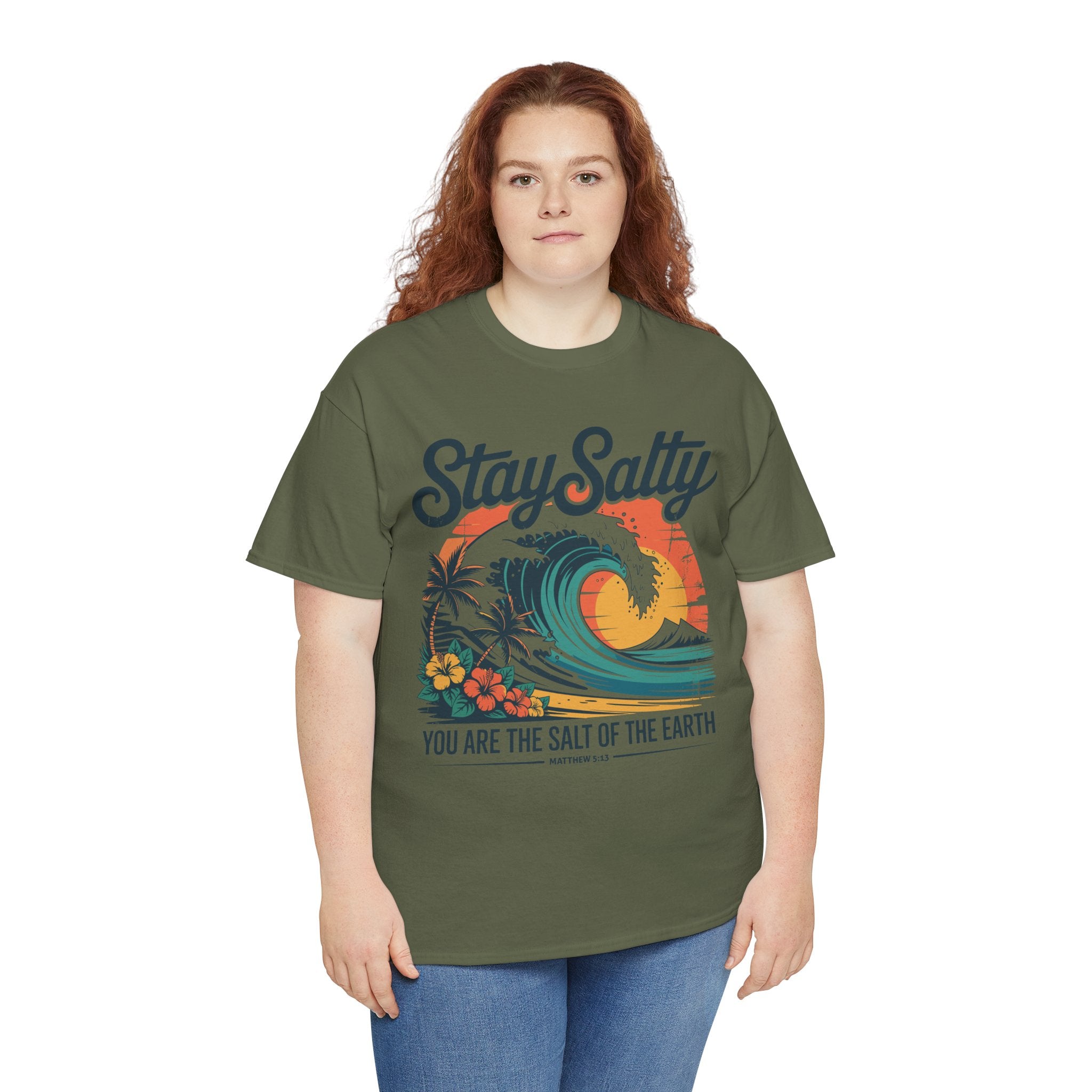 Stay Salty Beach Tee — "You are the salt of the earth (Matthew 5:13)"Unisex Cotton Tee