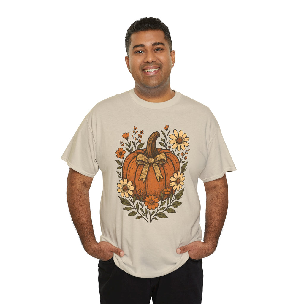 Pumpkin Daisy Unisex Cotton Tee