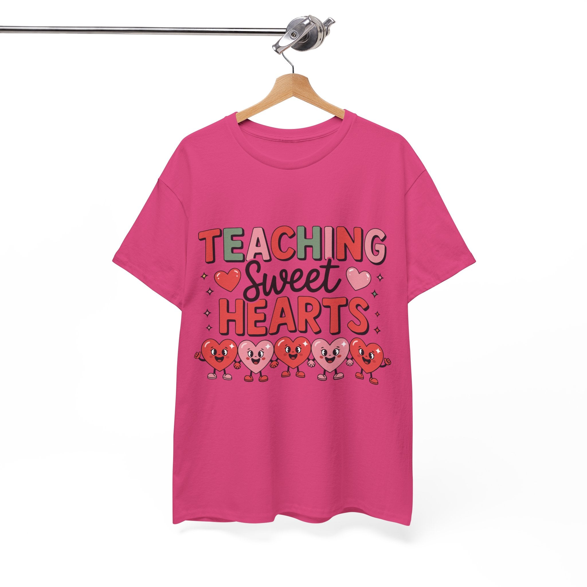 Teaching Sweet Hearts Valentine Teacher Unisex Cotton T-Shirt
