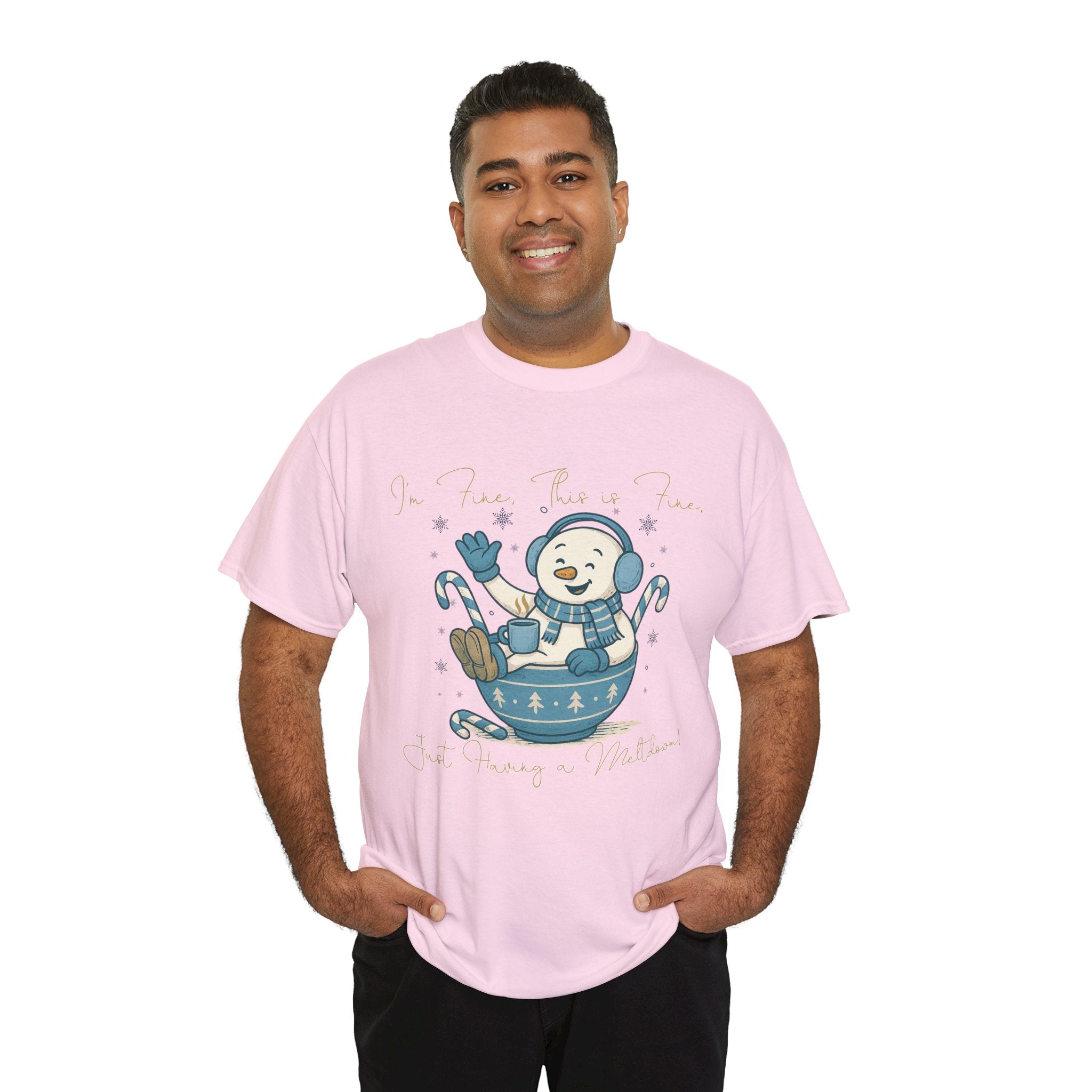 Snowman Hot Cocoa Unisex Cotton Tee