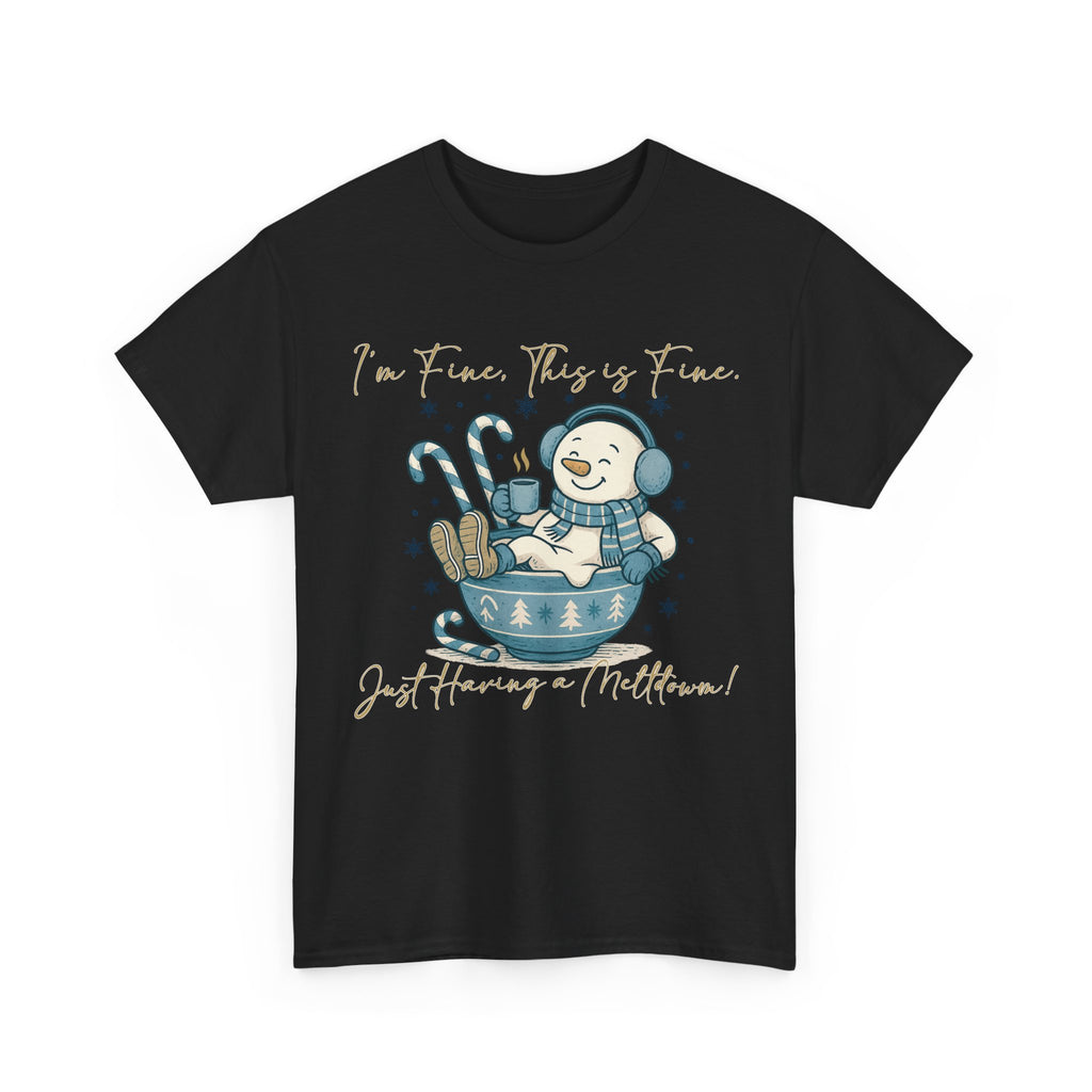 Snowman Hot Cocoa Unisex Cotton Tee