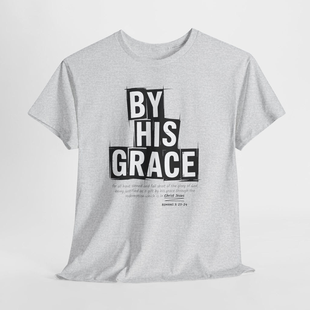 By His Grace tee — Minimalist Faith Christian Unisex Cotton T-Shirt