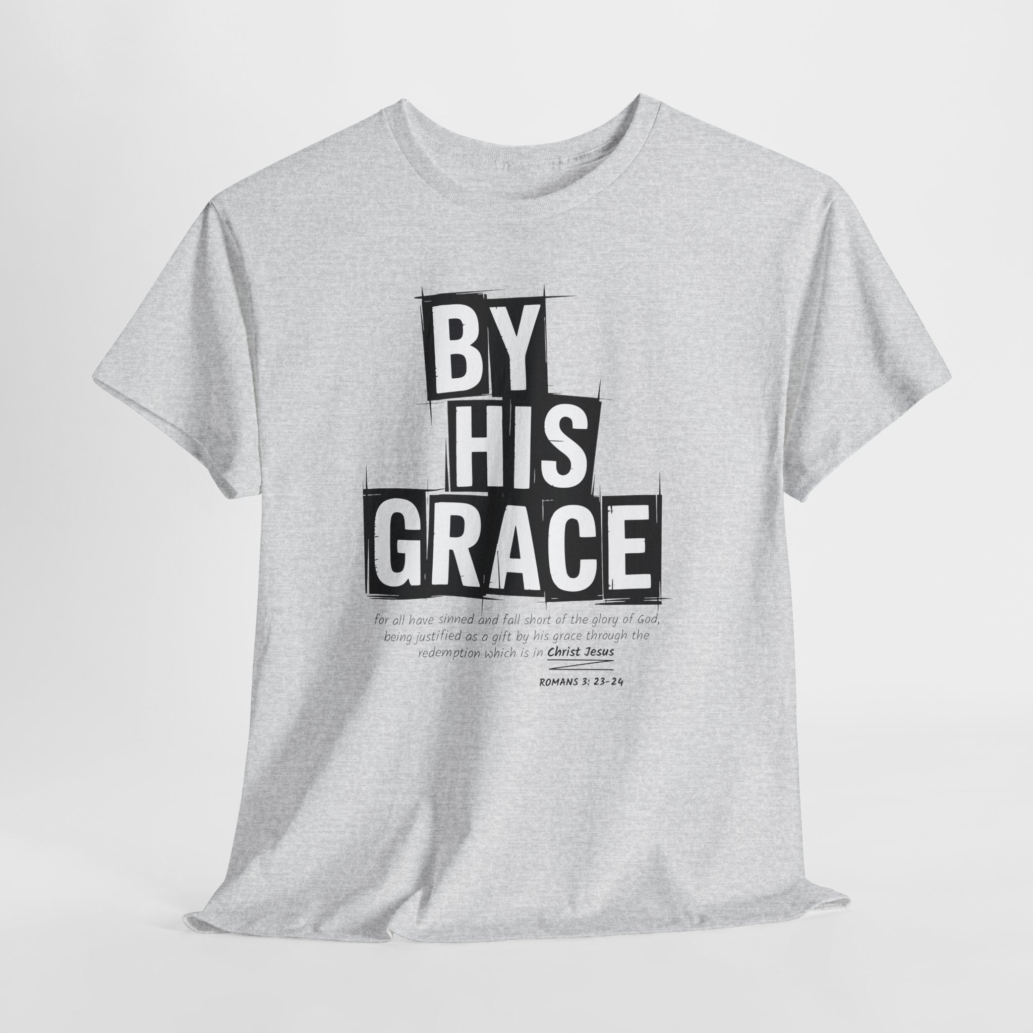 By His Grace tee — Minimalist Faith Christian Unisex Cotton T-Shirt