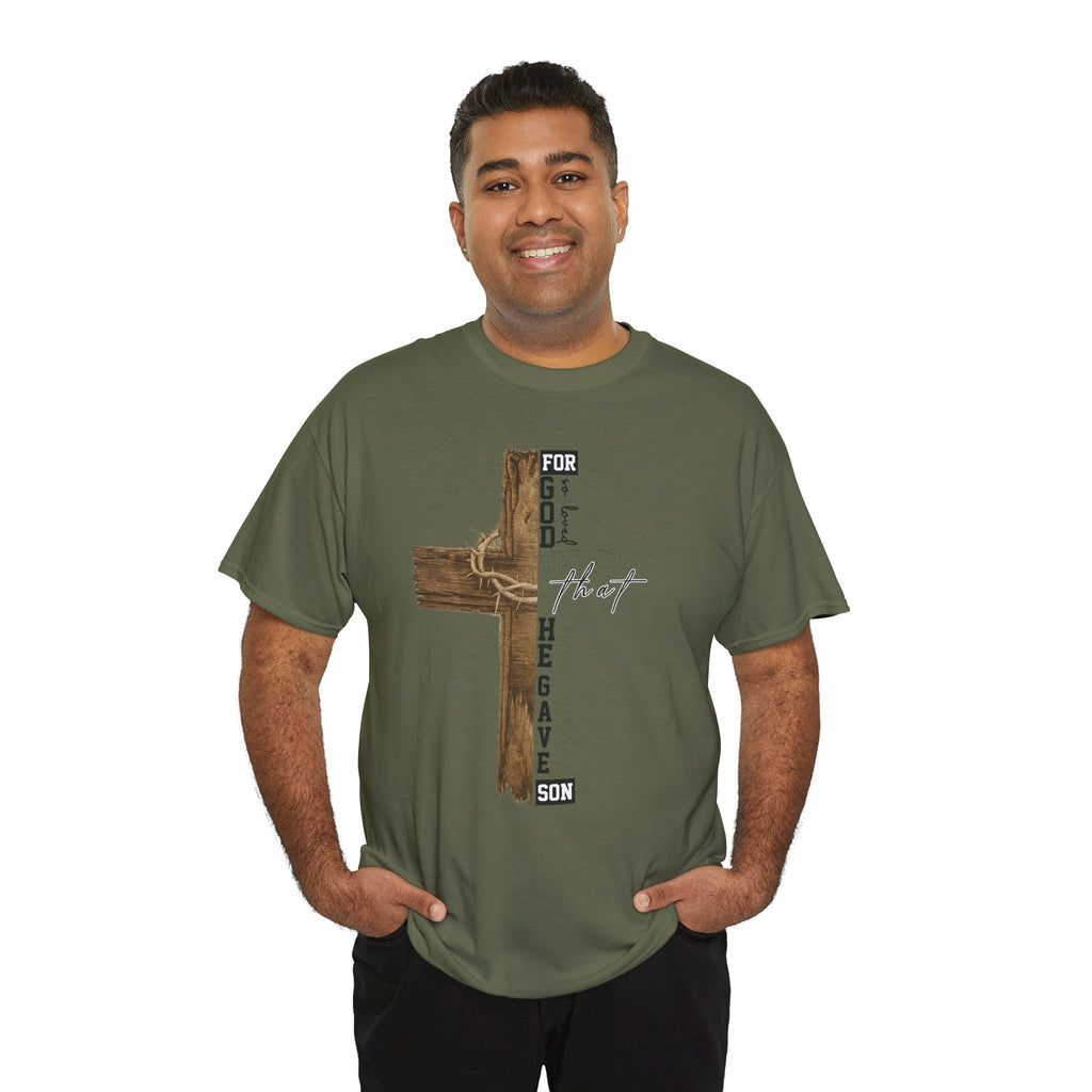 For That Son T-Shirt — Wooden Cross & Crown of Thorns Christian Unisex Cotton Tee