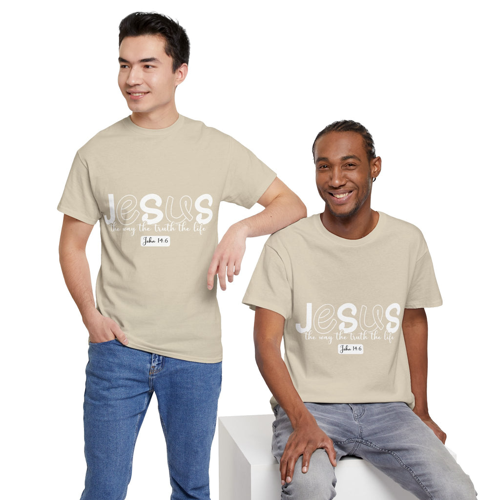 John 14:6 Christian Tee — Minimalist Script Faith T-Shirt