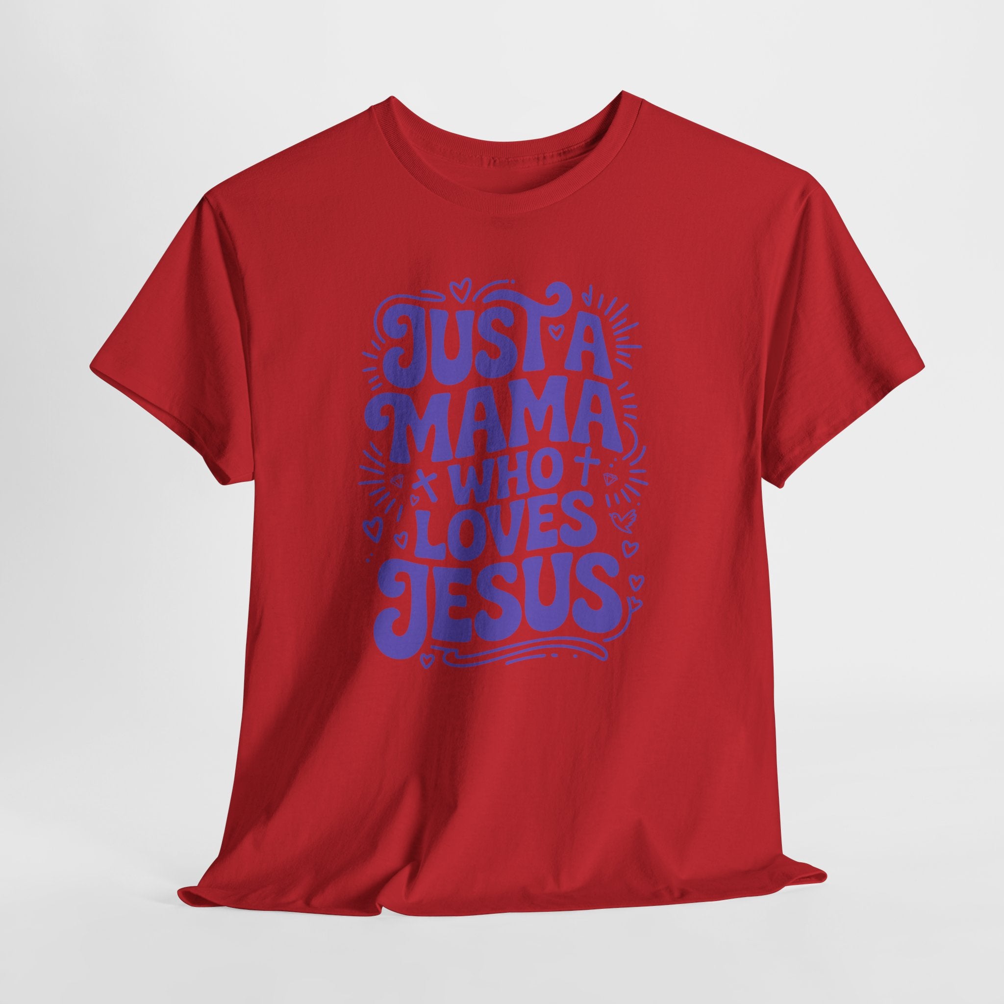 Mama Who Loves Jesus T-Shirt — Bright Green Bubbly Faith Unisex Cotton Tee