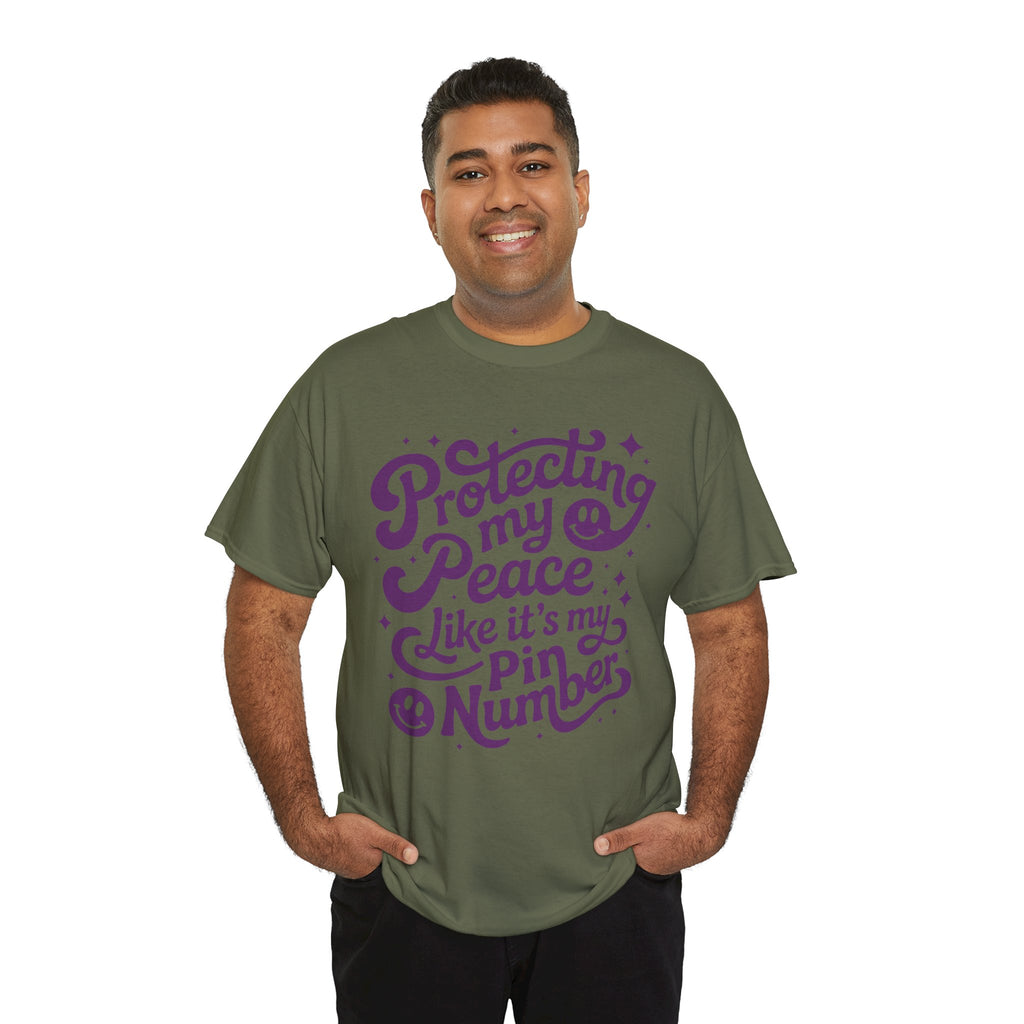 Protecting My Peace Like It’s My PIN Number Tee — Retro Motivational Graphic Unisex Cotton T-Shirt