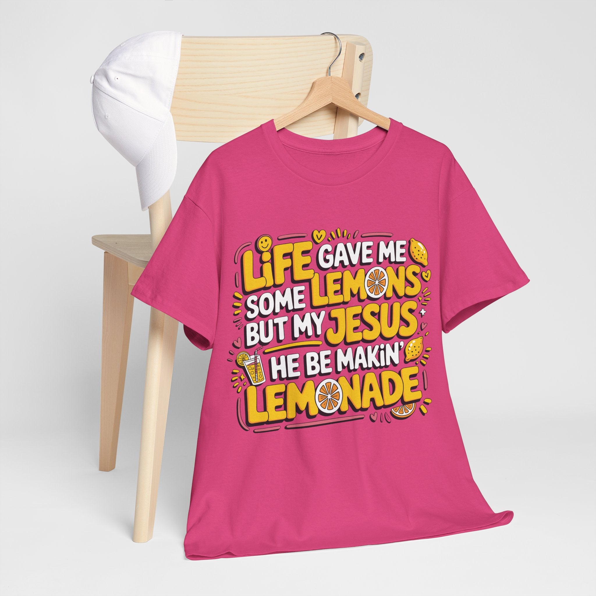Christian Lemonade T-Shirt — “Life gave me some lemons but my Jesus he be makin’ lemonade”Unisex Cotton Tee