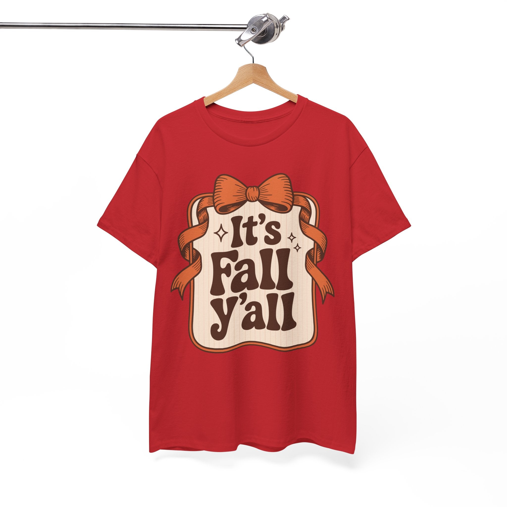 It’s Fall Y’all Autumn Ribbon Unisex Cotton Tee