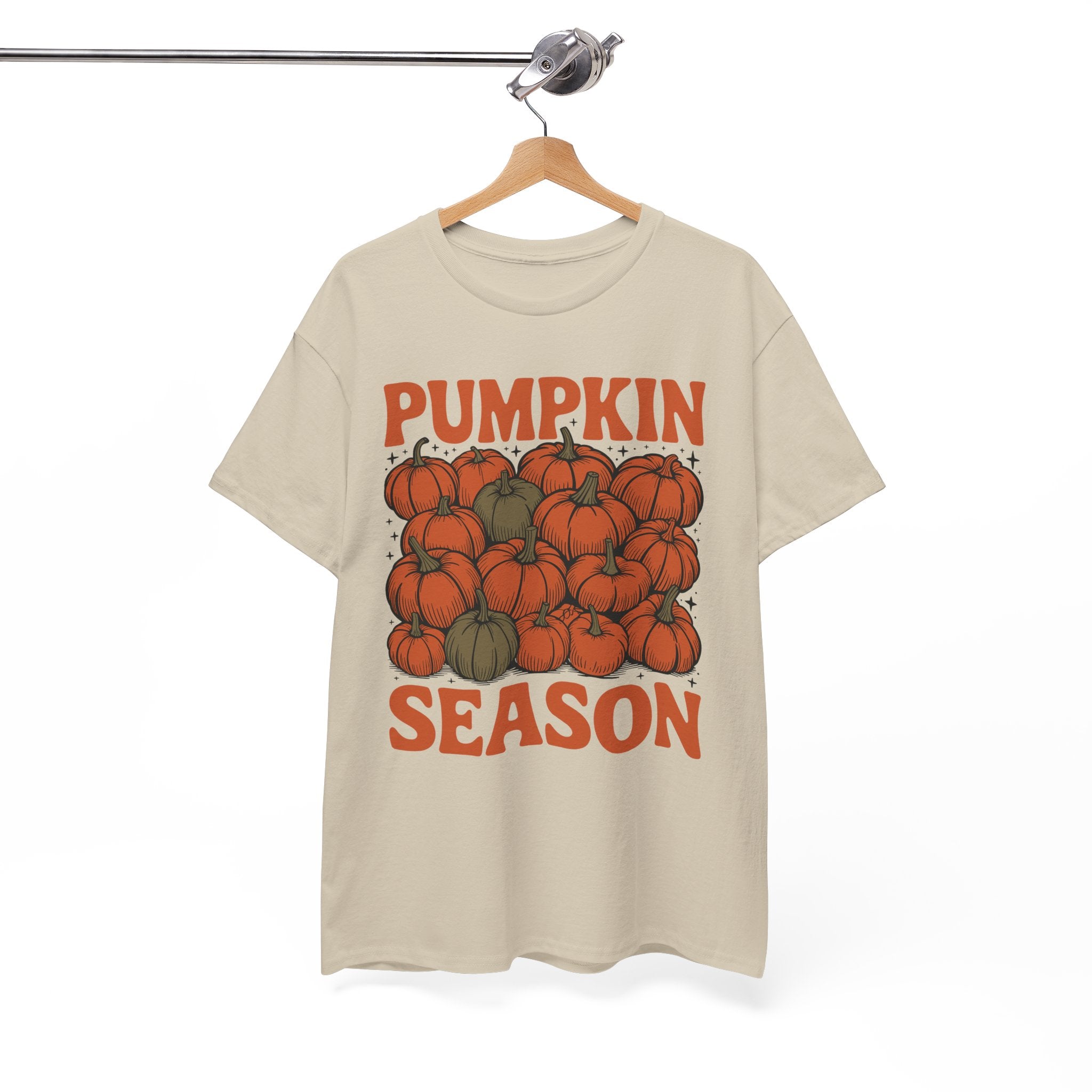 Pumpkin Season Tee — Fall Pumpkin Pile Unisex Cotton Tee