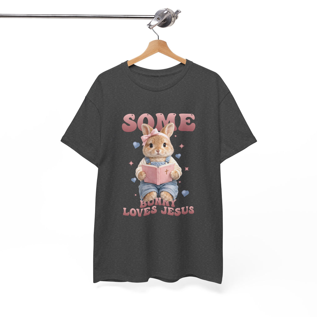 Some Bunny Loves Jesus Bunny Bible Unisex Cotton Tee