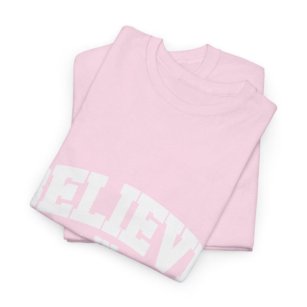 Believe in Yourself Varsity Unisex Cotton Tee