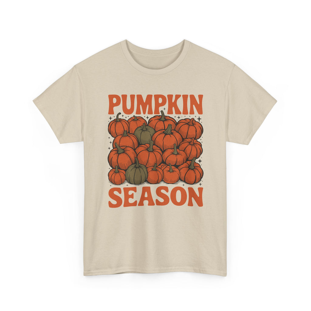 Pumpkin Season Tee — Fall Pumpkin Pile Unisex Cotton Tee