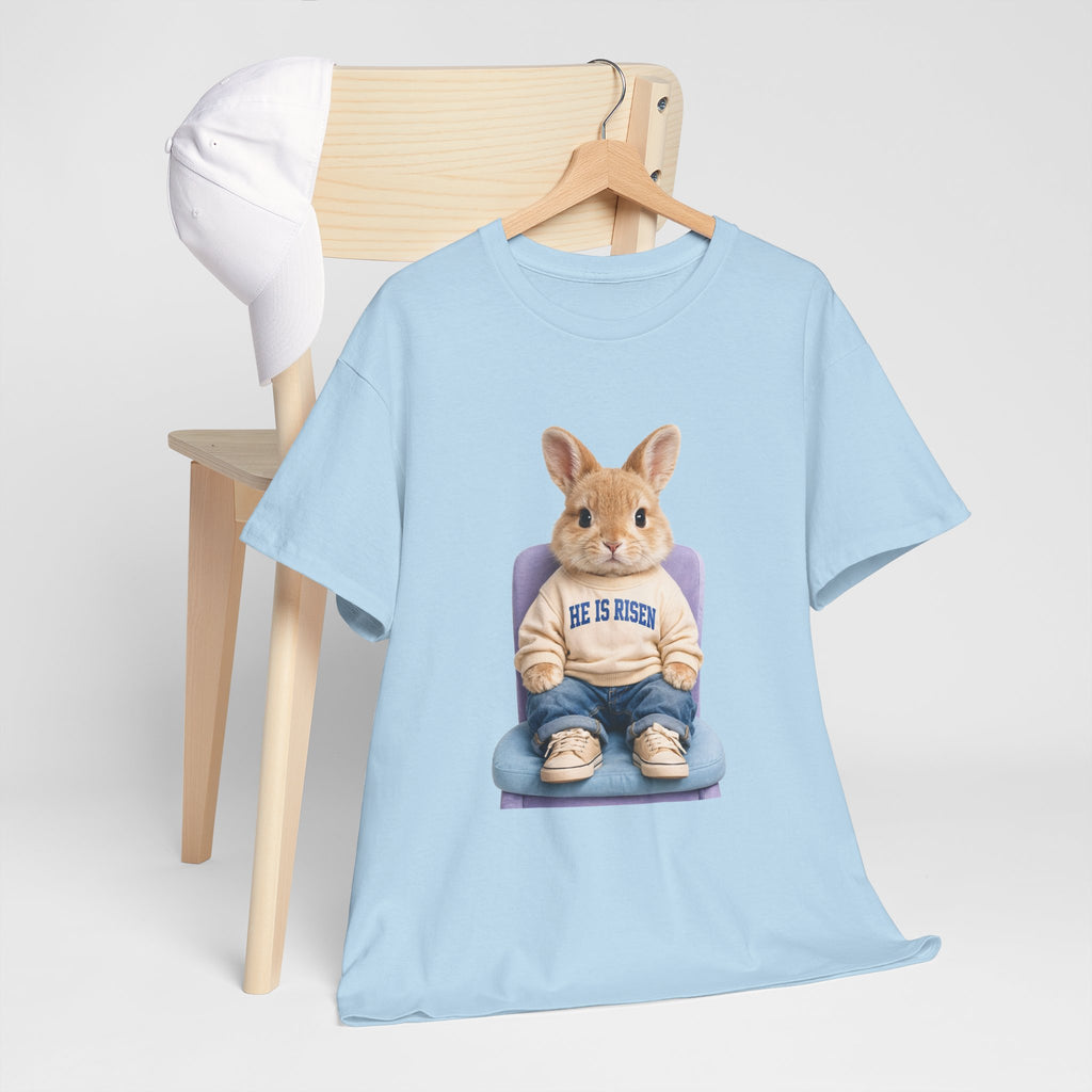 Easter 'He Is Risen' Bunny Unisex Cotton Tee