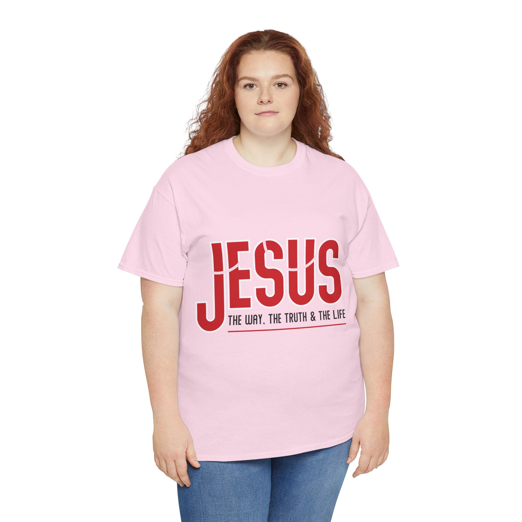Jesus The Way The Truth & The Life T-Shirt — Bold Red Christian Unisex Cotton Tee