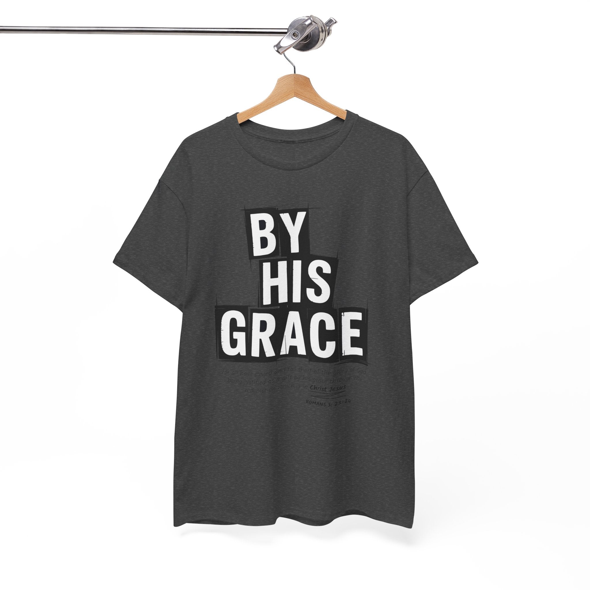 By His Grace tee — Minimalist Faith Christian Unisex Cotton T-Shirt