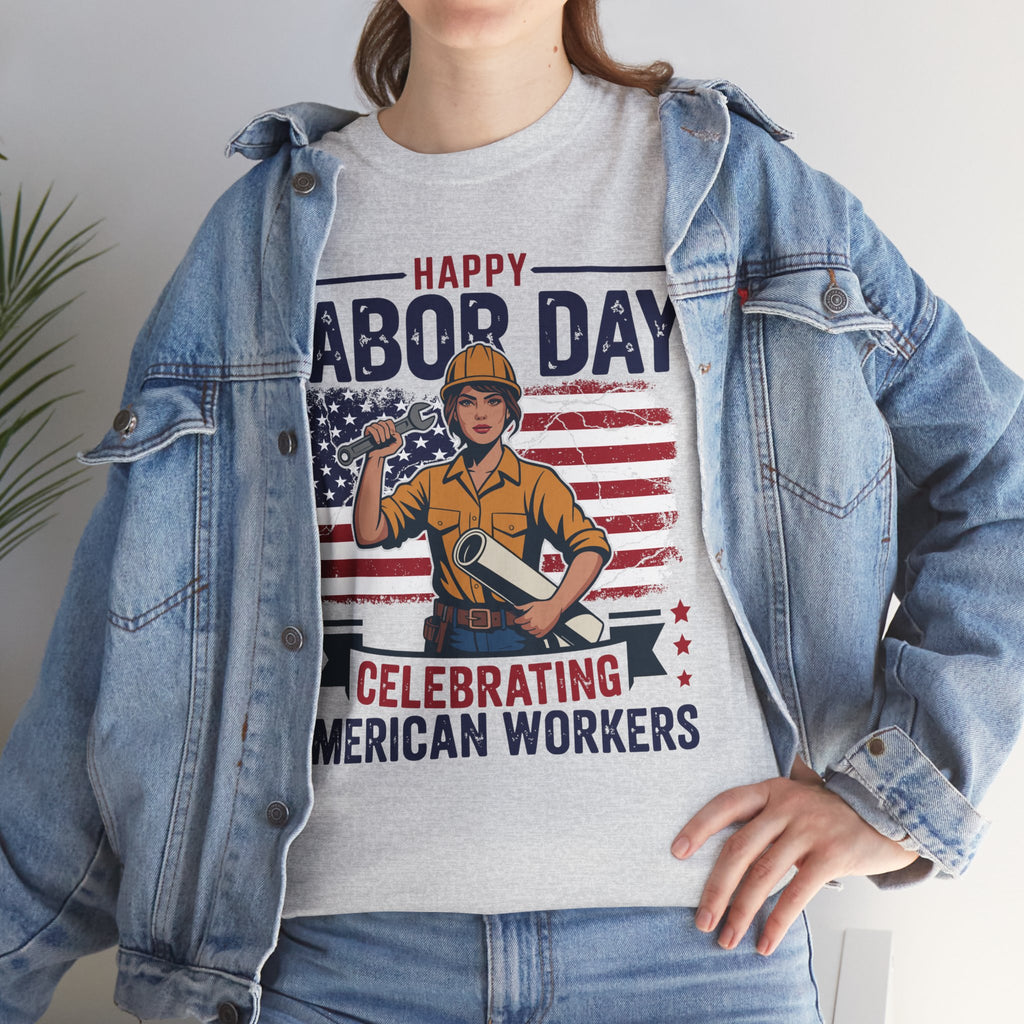 Happy US Labour Day T-Shirt - Unisex Heavy Cotton Tee