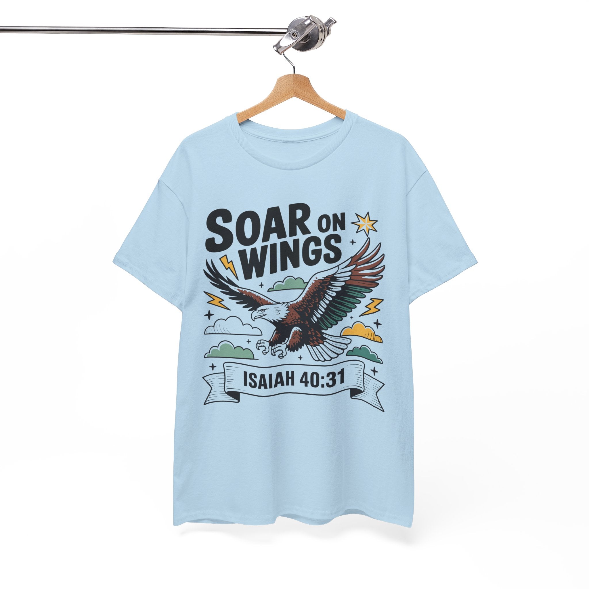 Isaiah 40:31 "Soar on Wings" Eagle Unisex Cotton T-Shirt