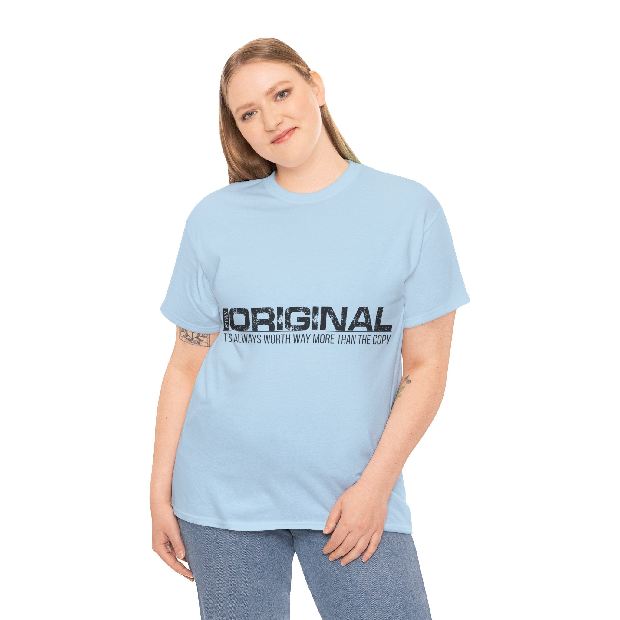STAY SILENT Minimalist Tee — Vertical Text Black Unisex Cotton Tee
