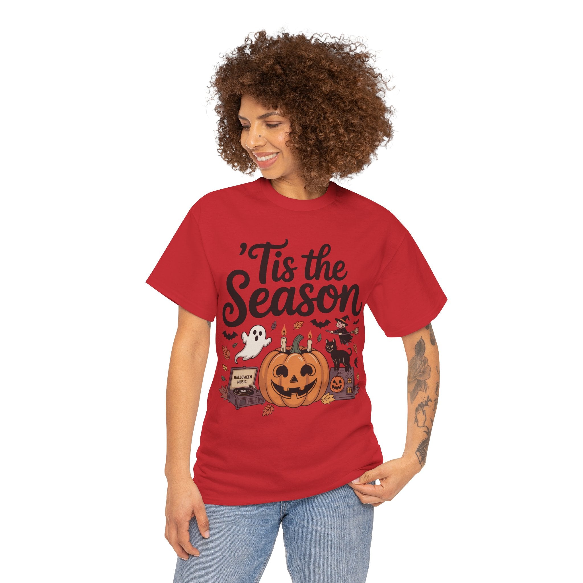 Holiday Season Unisex Cotton T-Shirt - Tis the Season Design