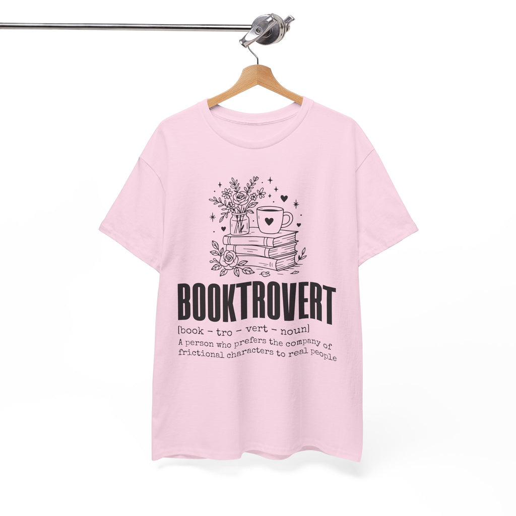 Booktrovert Graphic Tee — "Booktrovert" Definition, Books & Coffee Design Unisex Cotton Tee