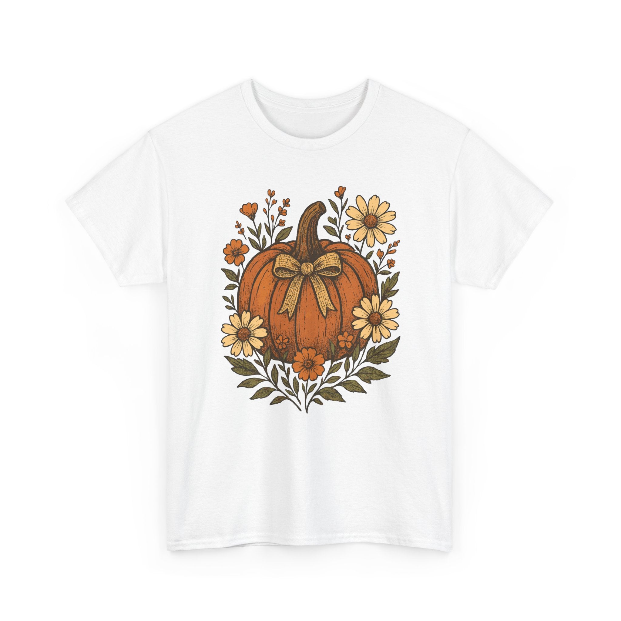 Pumpkin Daisy Unisex Cotton Tee
