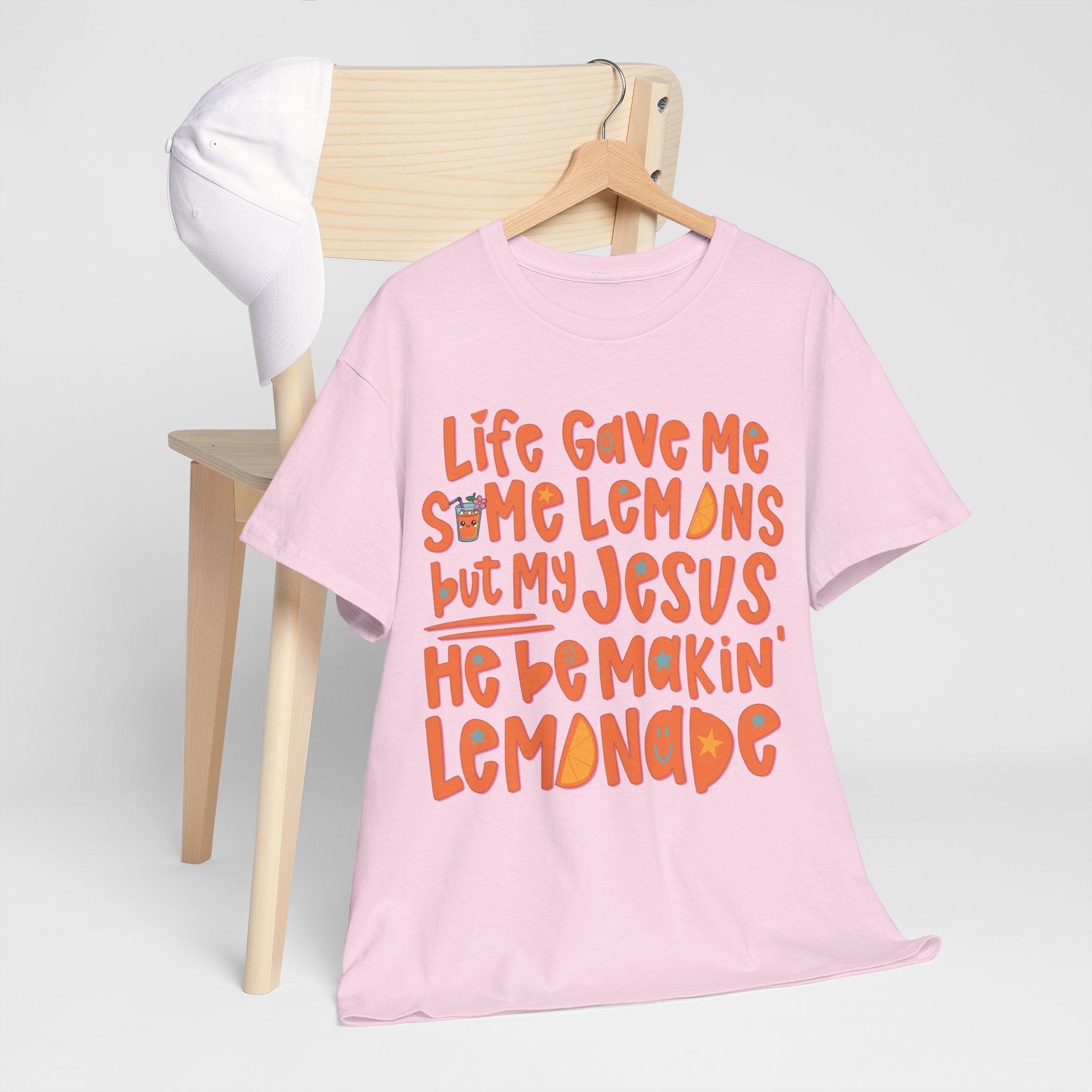 Christian Graphic Tee — “Life Gave Me Some Lemons but My Jesus He Be Makin’ Lemonade”Unisex Cotton Tee