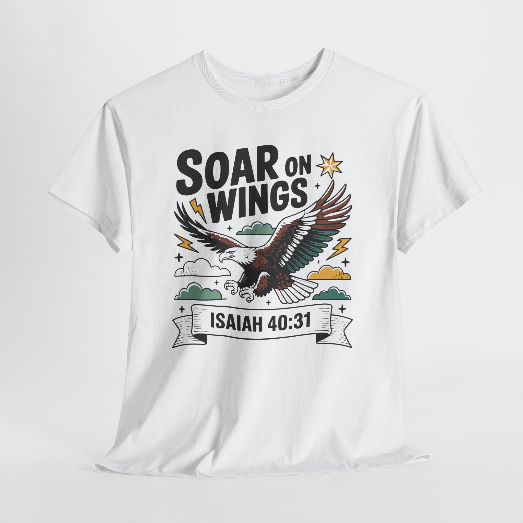 Isaiah 40:31 "Soar on Wings" Eagle Unisex Cotton T-Shirt