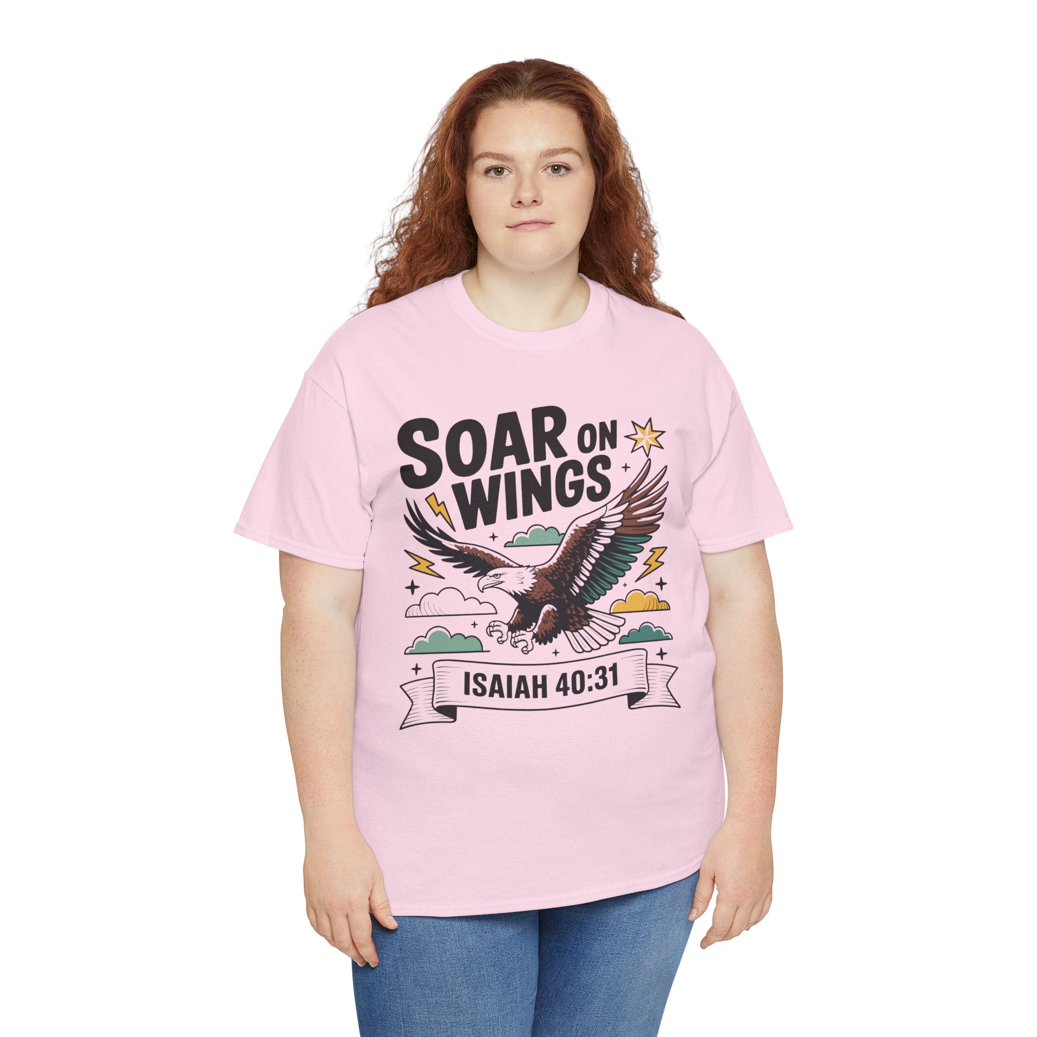 Isaiah 40:31 "Soar on Wings" Eagle Unisex Cotton T-Shirt