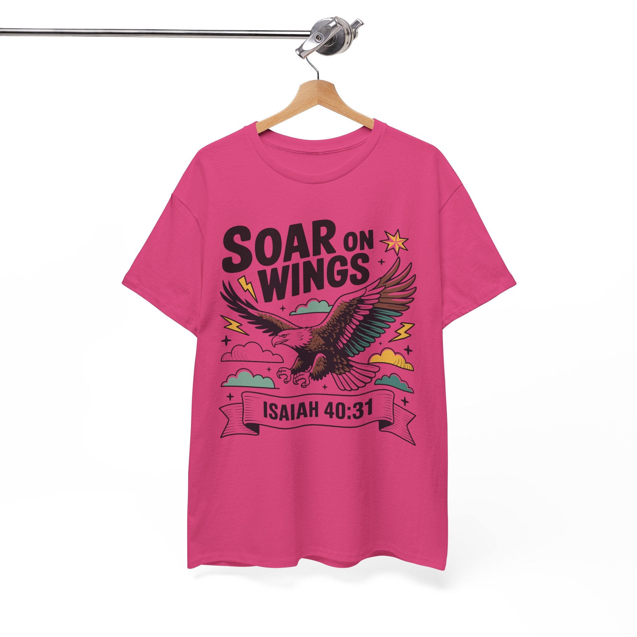 Isaiah 40:31 "Soar on Wings" Eagle Unisex Cotton T-Shirt