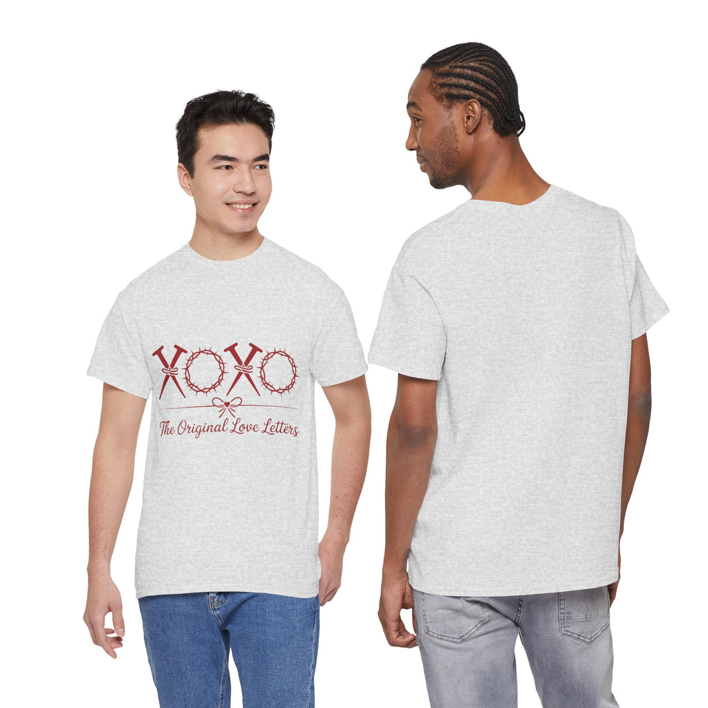 Christian Valentine Tee — “XOXO” Nails & Thorn Crowns, “The Original Love Letters”... Unisex Cotton Tee