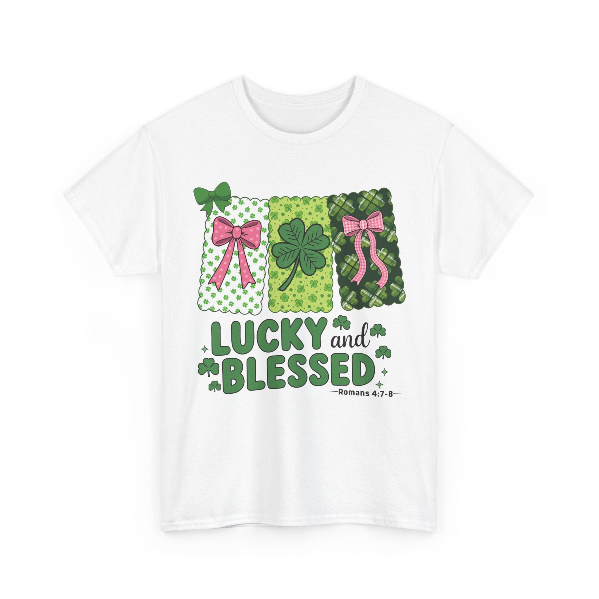 Lucky and Blessed Clover Unisex Cotton Tee