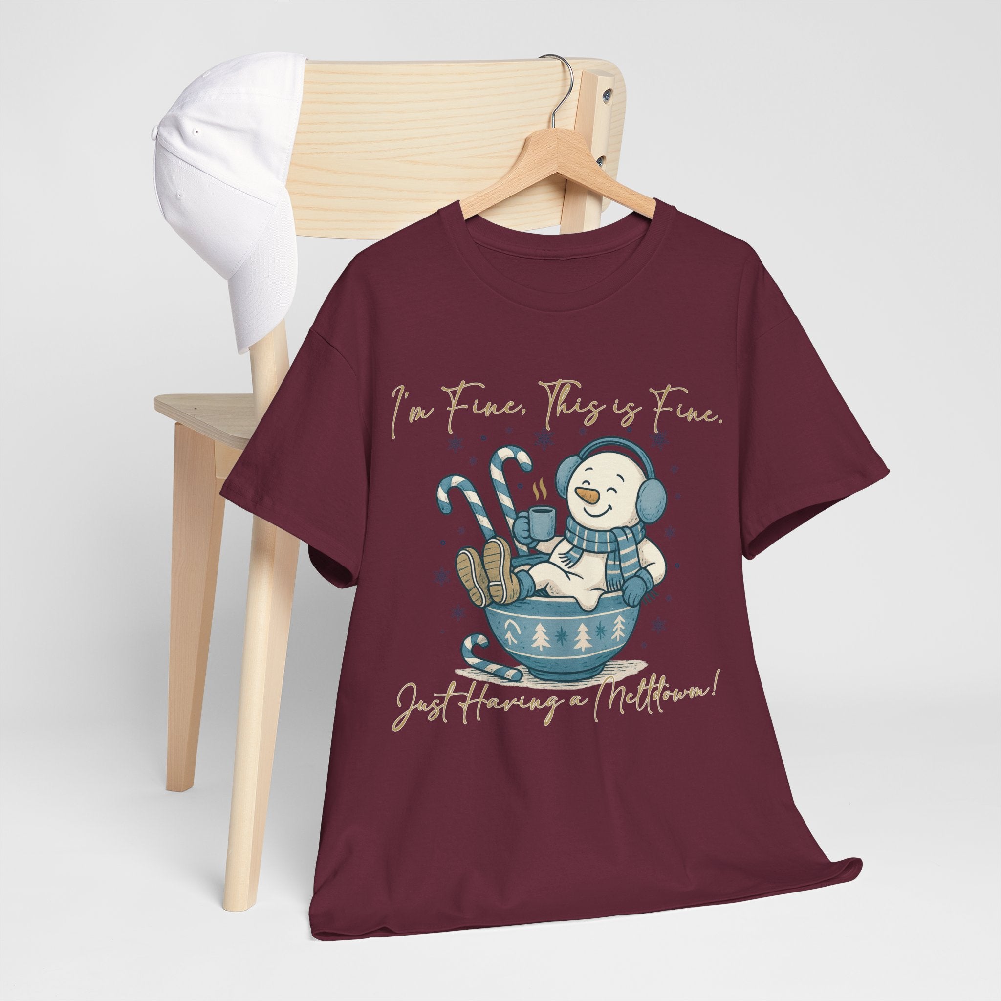 Snowman Hot Cocoa Unisex Cotton Tee