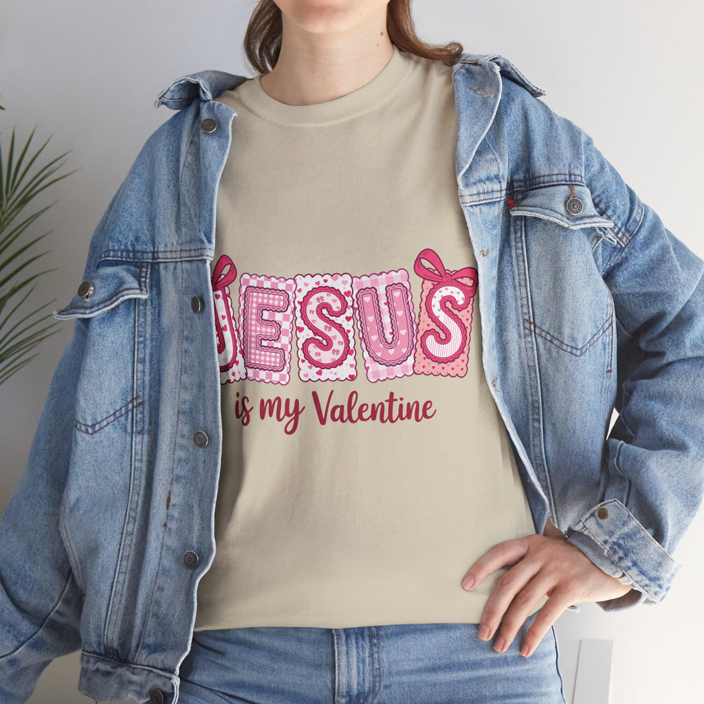 Jesus Is My Valentine T-Shirt — Pink Christian Valentine Unisex Cotton Tee