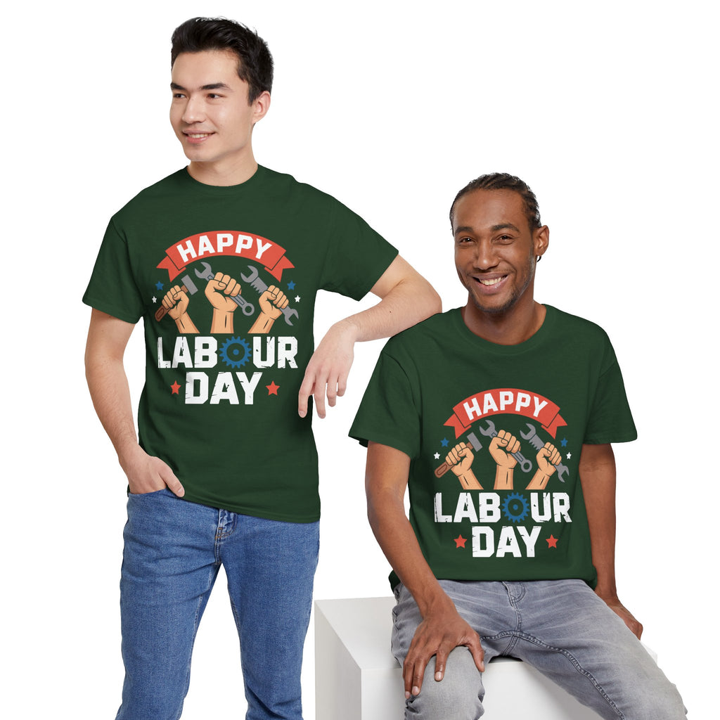 Happy US Labour Day Unisex Heavy Cotton T-Shirt