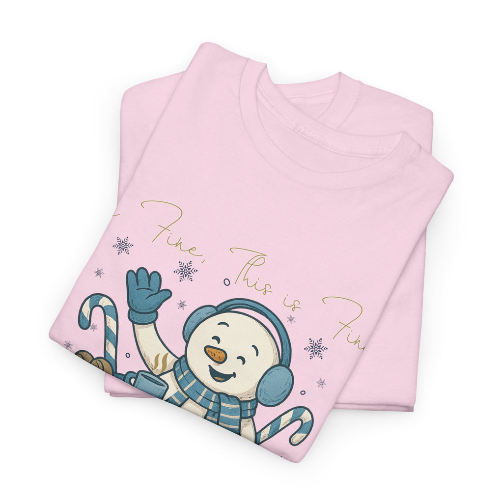 Snowman Hot Cocoa Unisex Cotton Tee