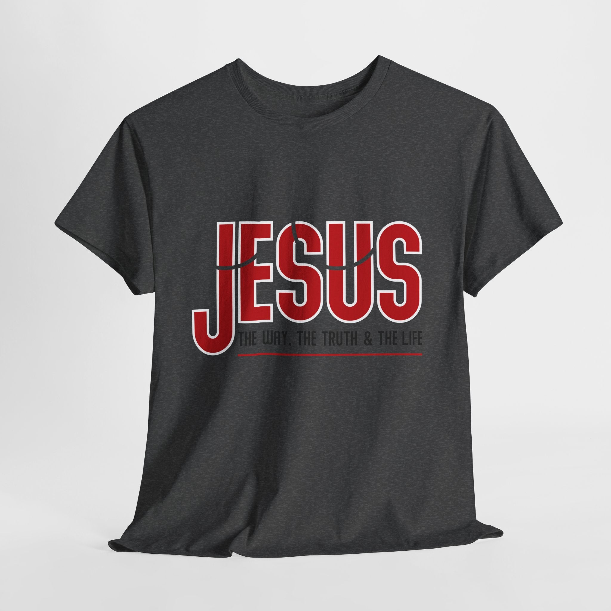 Jesus The Way The Truth & The Life T-Shirt — Bold Red Christian Unisex Cotton Tee