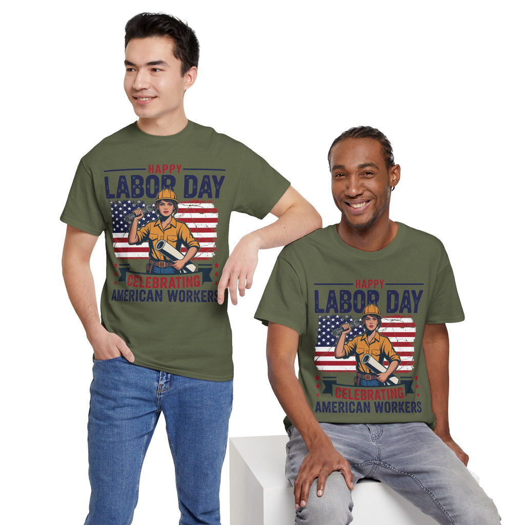 Happy US Labour Day T-Shirt - Unisex Heavy Cotton Tee