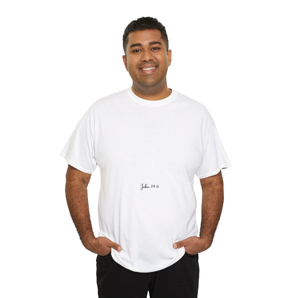 John 14:6 Christian Tee — Minimalist Script Faith T-Shirt
