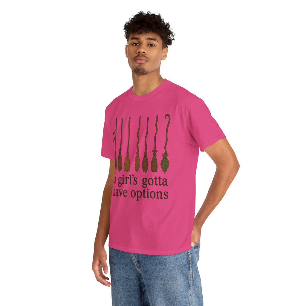 Witch Brooms Options Unisex Cotton Tee