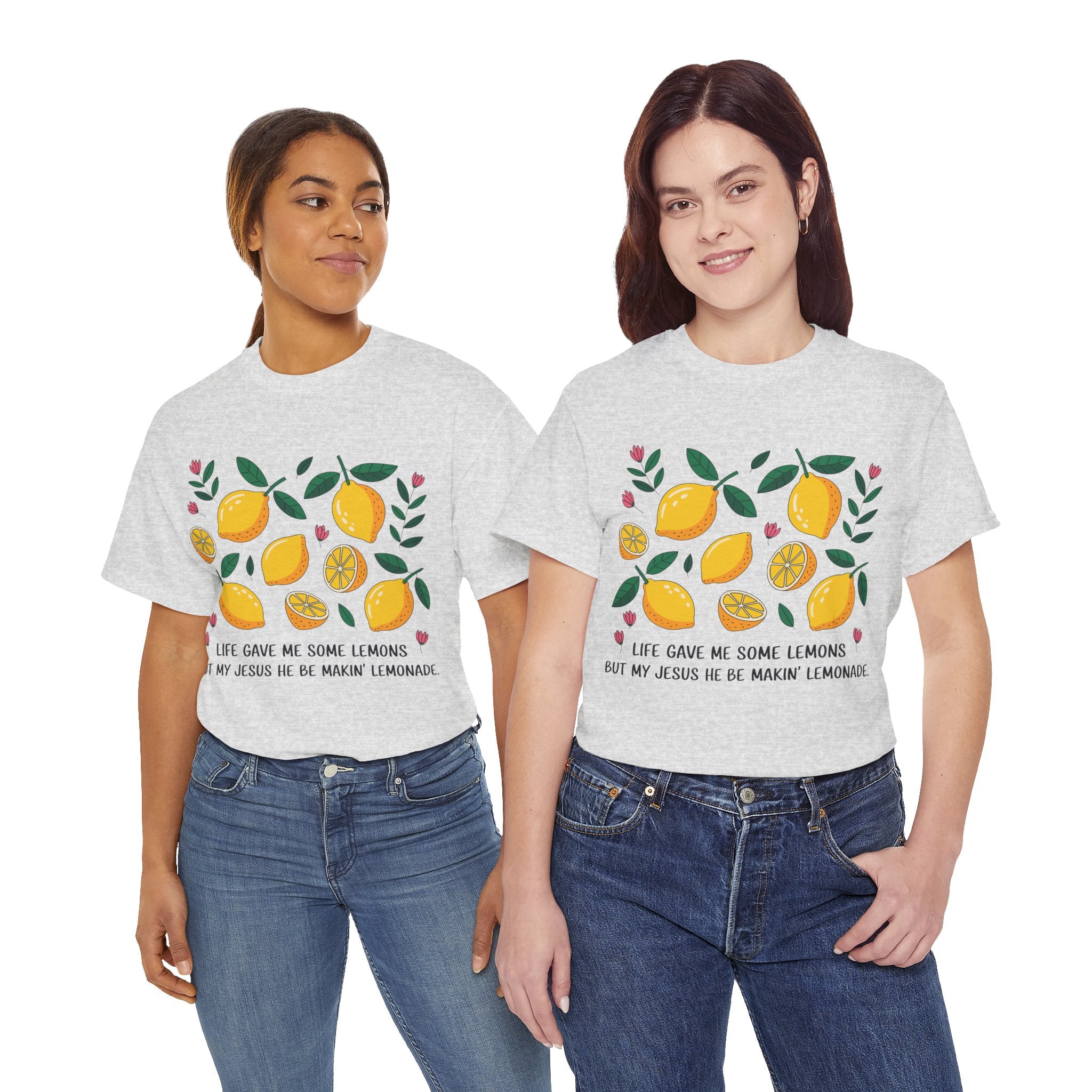 Christian Lemonade Tee — "Life gave me some lemons but my Jesus he be makin’ lemonade"Unisex Cotton Tee