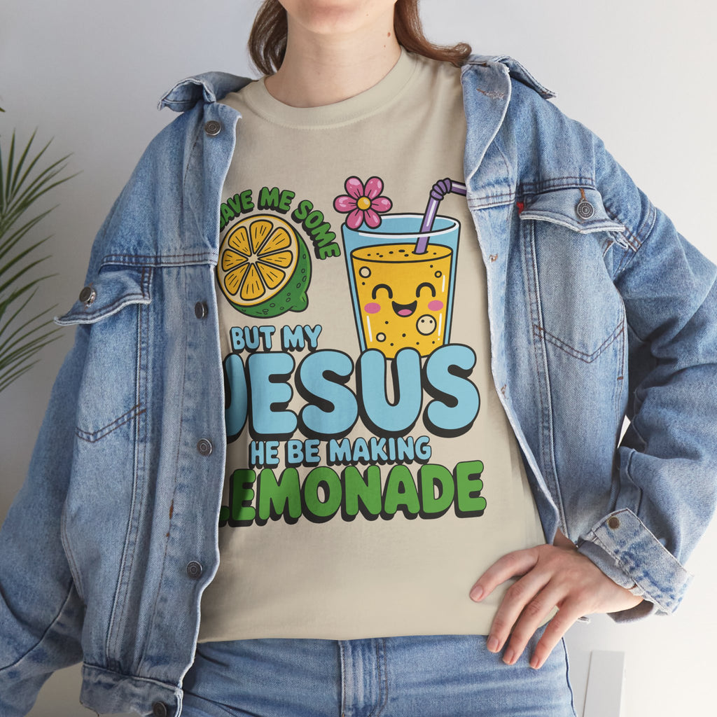 Christian Lemonade T‑Shirt — "Life Gave Me Some Lemons, My Jesus Makes Lemonade"Unisex Cotton Tee