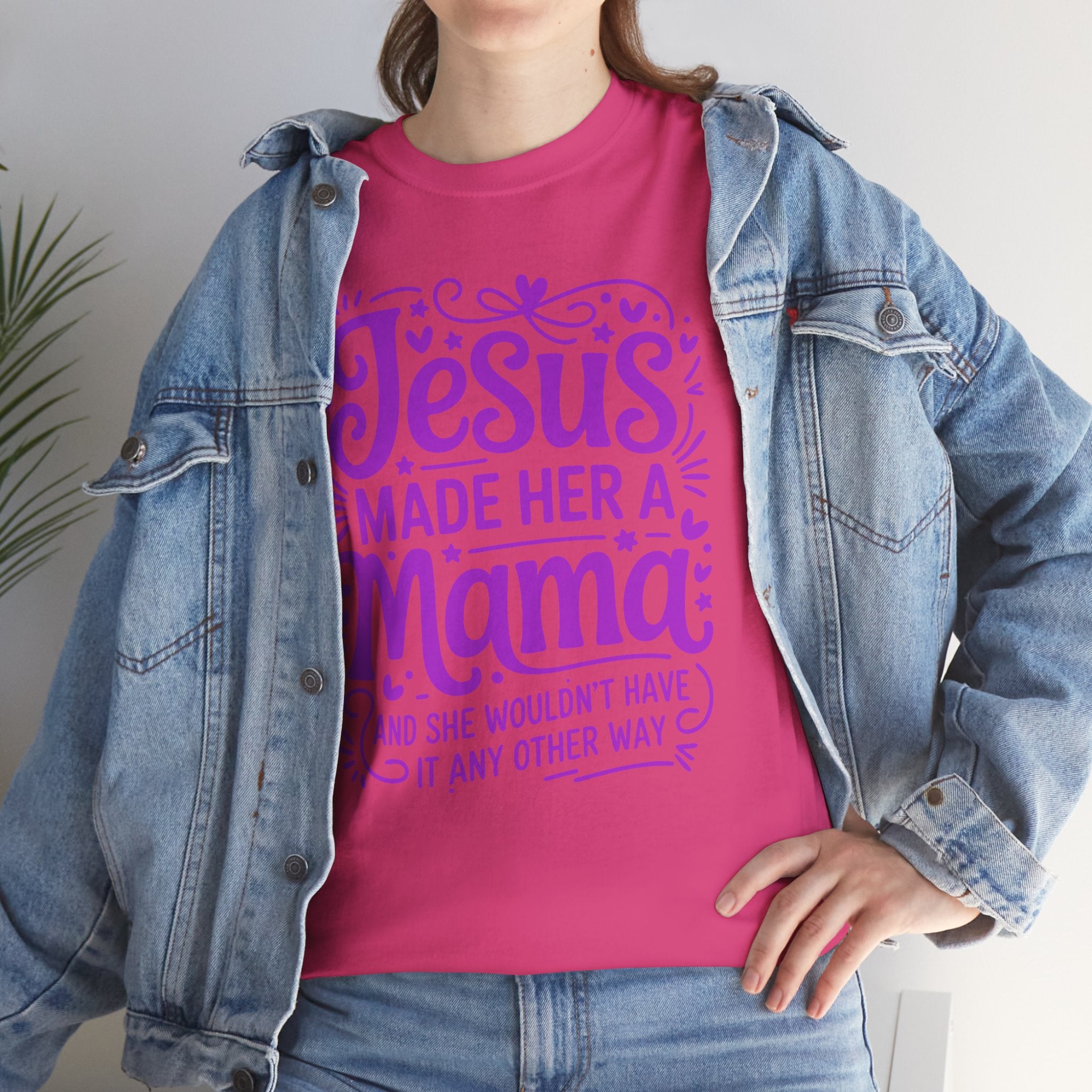 Jesus Made Her a Mama — Christian MamaUnisex Cotton T-Shirt