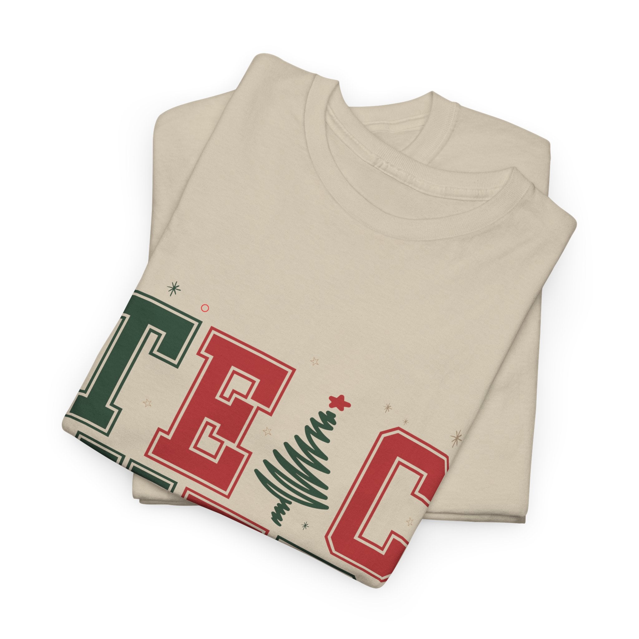 Teacher Christmas Varsity T-Shirt — Red & Green Holiday Unisex Cotton Tee