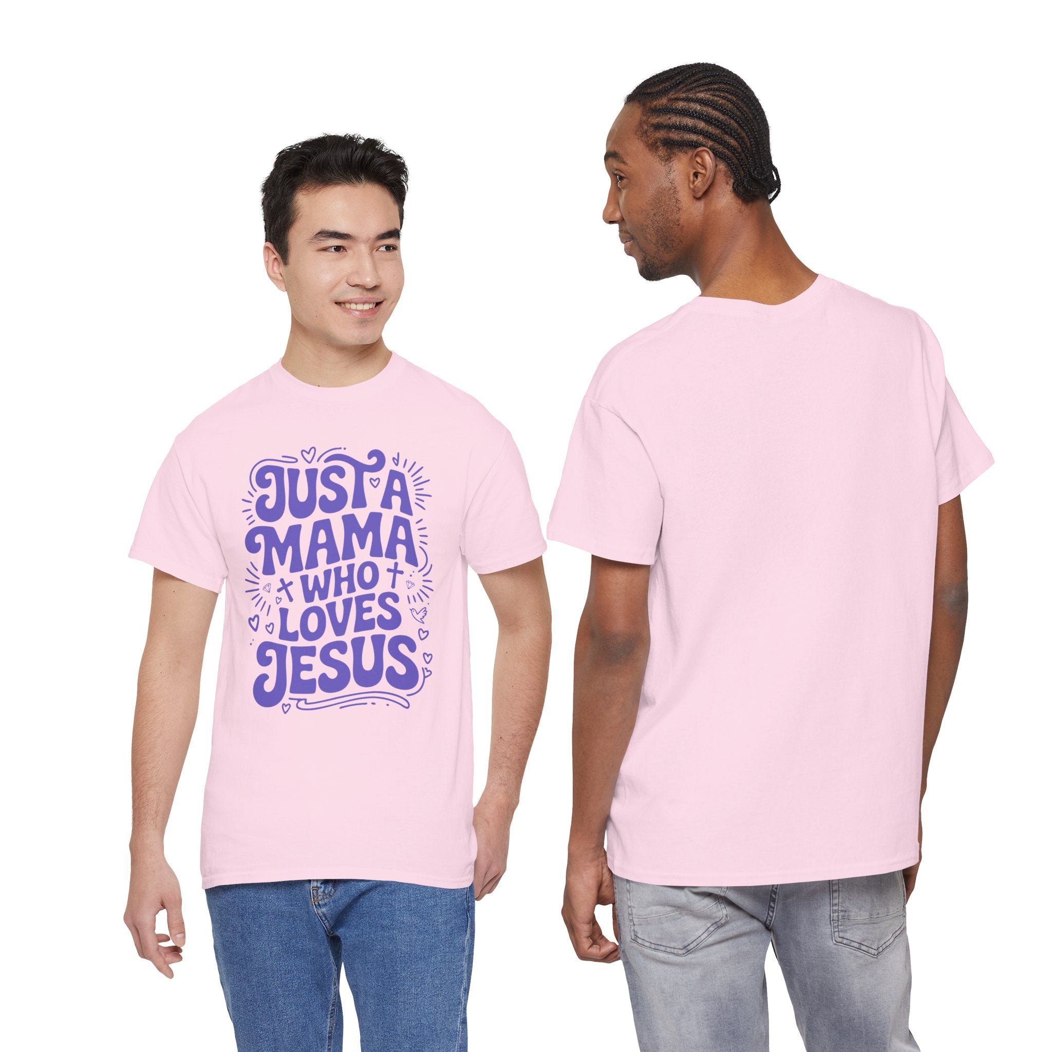 Mama Who Loves Jesus T-Shirt — Bright Green Bubbly Faith Unisex Cotton Tee