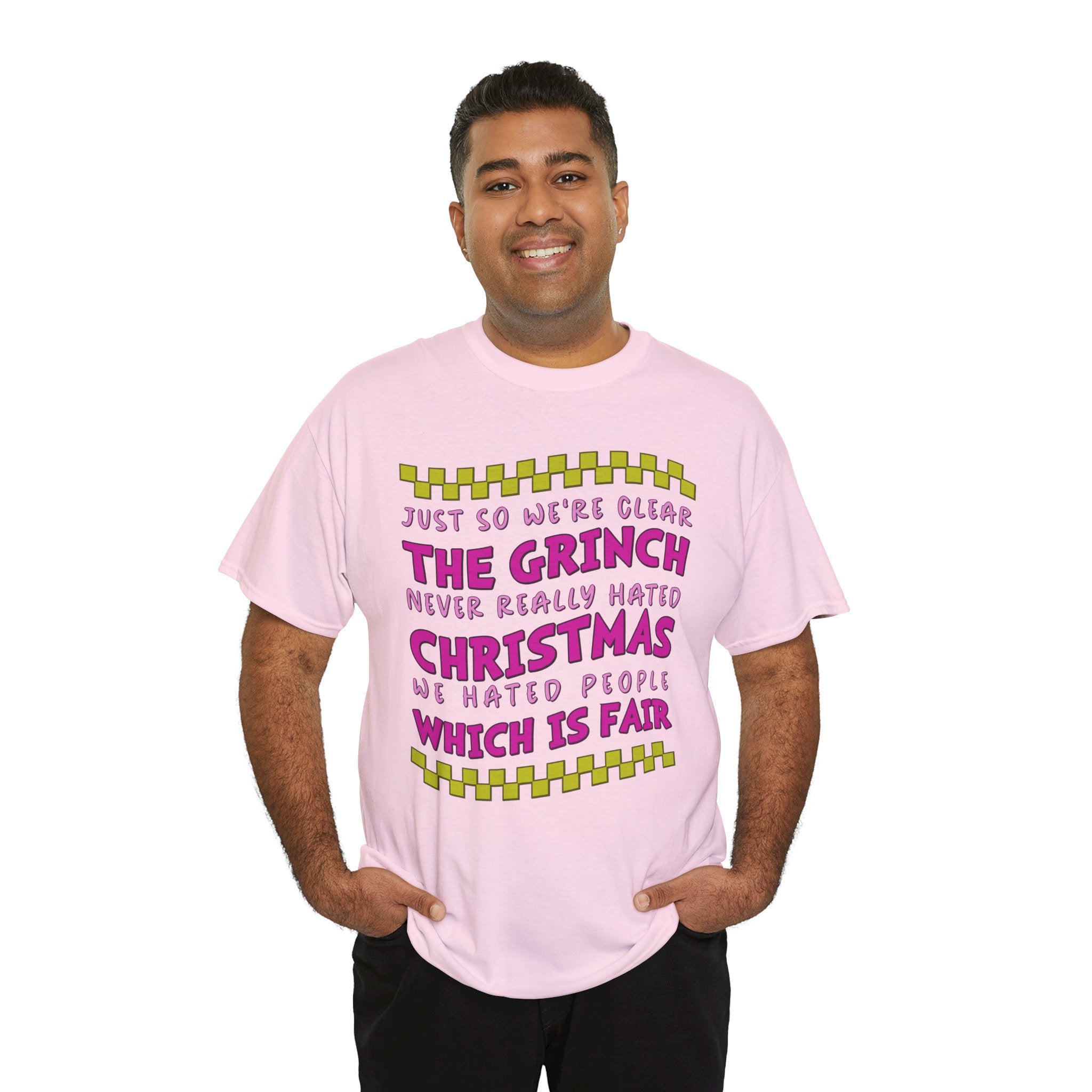 Grinch Never Hated Christmas Funny Unisex Cotton Tee