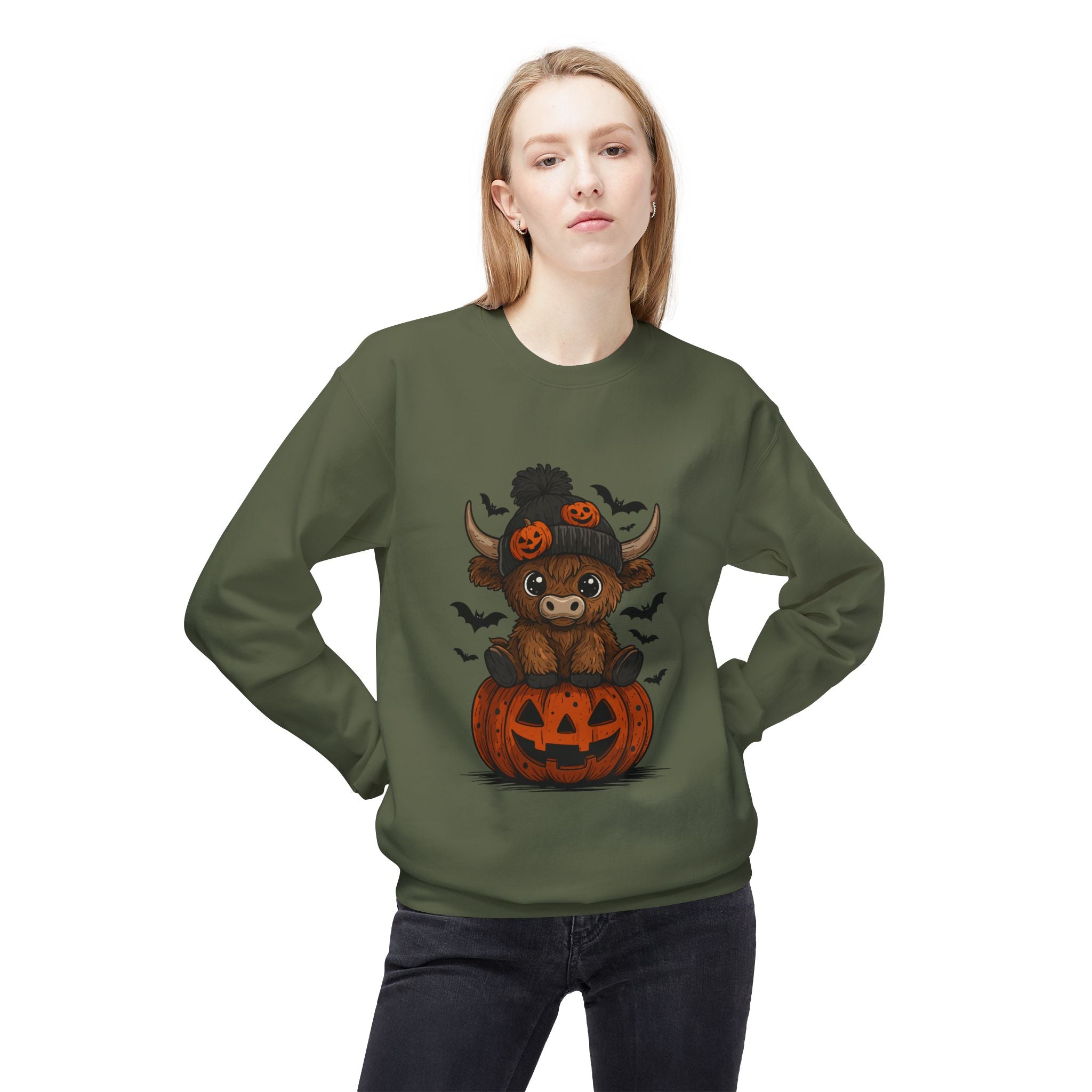 Halloween Bear Unisex Fleece Sweatshirt