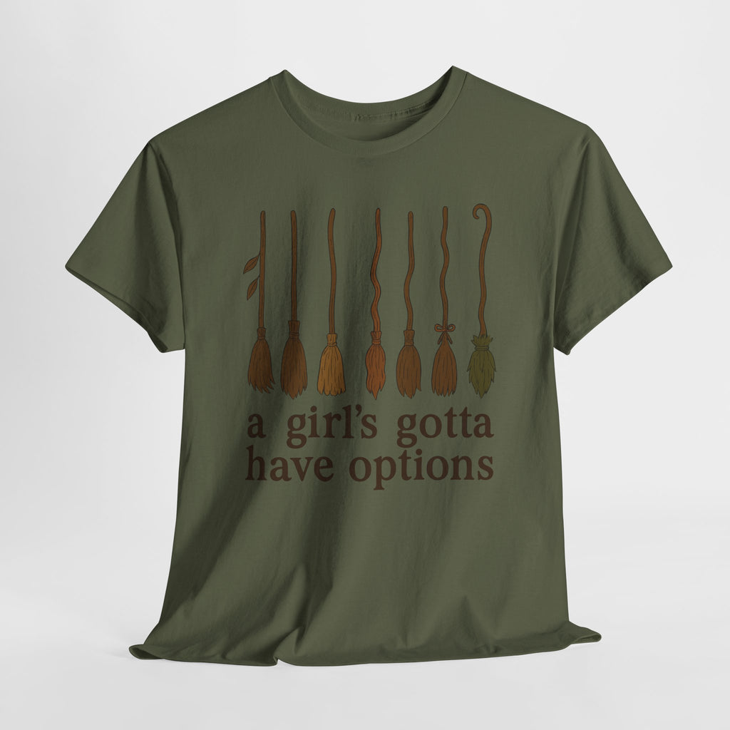 Witch Brooms Options Unisex Cotton Tee