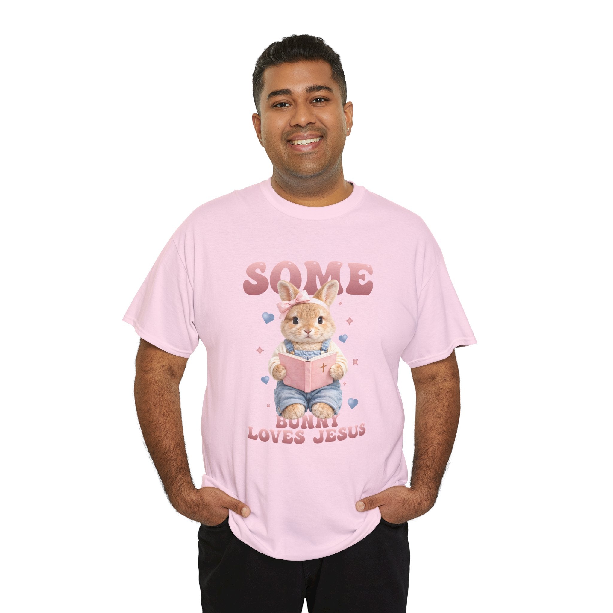 Some Bunny Loves Jesus Bunny Bible Unisex Cotton Tee